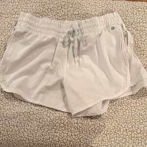 Women's White Athletic Shorts